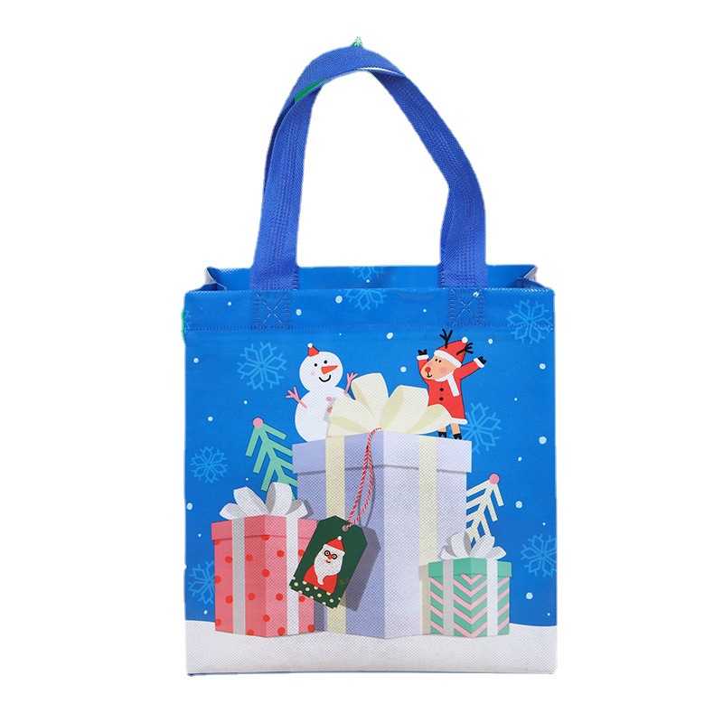 Christmas Non-Woven Bag Santa Claus Handbag Shopping Gift Bag Large Buggy Bag Student Supplies Bag New
