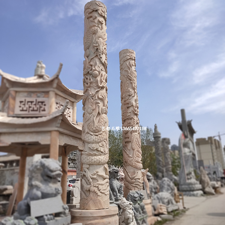 文化柱 石雕文化柱还可以叫做神道石柱,石雕文化柱是一种被人赋予了