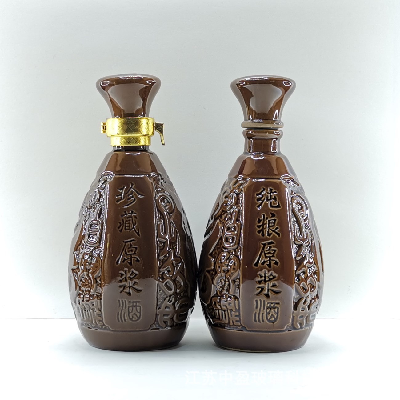 现货一斤装陶瓷玻璃酒瓶500毫升空瓶子白酒瓶黄酒瓶药酒瓶批发