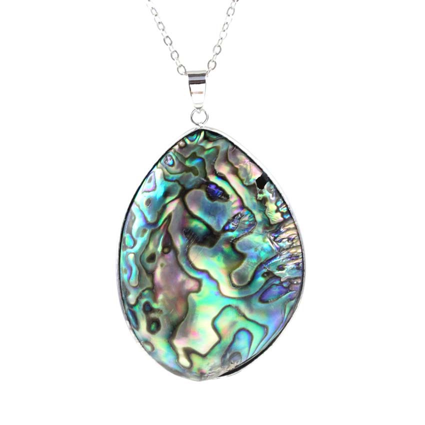 天然鲍鱼贝原石吊坠彩色珍珠贝壳镶嵌单双面创意礼品礼物工艺装饰