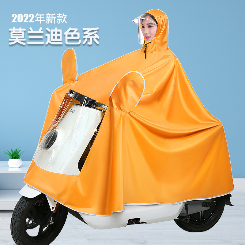 Raincoat Electric Car Long Full Body Rainproof Motorcycle Battery Car Single plus-Sized Thickened Poncho Raincoat Wholesale