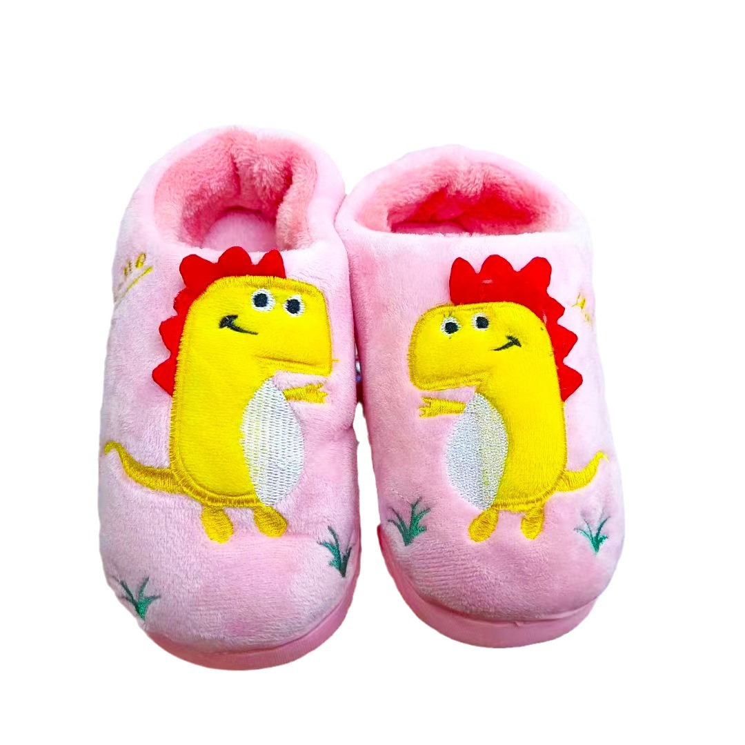 Children's Cotton Slippers Indoor Home Children's Cotton Shoes Cartoon Pattern Fluffy Slippers Stocked Low Price Shoes Boys and Girls Cotton Slippers Children