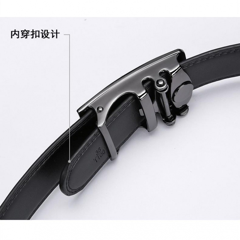 皮带男 手工皮带内穿内扣3.0cm男士青年时尚自动扣潮百搭腰带裤带