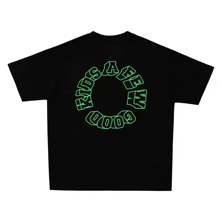 国潮fff马思唯支线afgk夜光印花夏季半袖国潮t恤男女同款情侣短袖