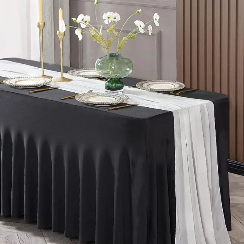 Thickened Sundress Elastic Table Cover Rectangular Hotel Wedding Banquet Dining-Table Decoration Tablecloth Jellyfish Skirt Tablecloth