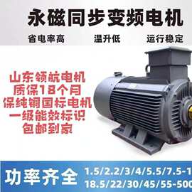 三相国标全铜1.5KW-185KW 110千瓦高速电机380V 一级永磁稀土电机