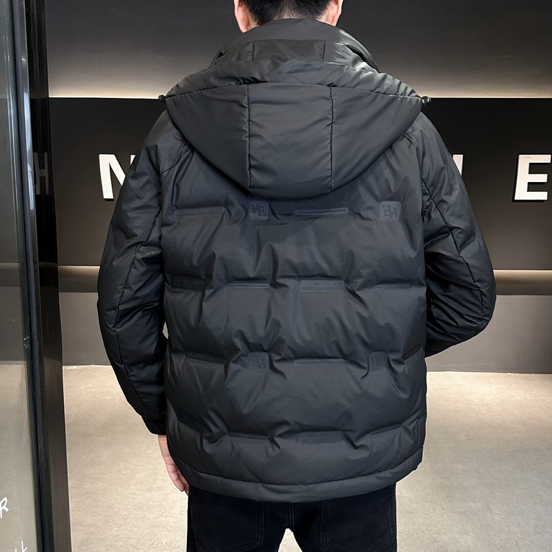 High-End down Jacket Men's Thickened Hooded Jacket Winter New Fashion Brand National Standard White Duck down Men's Jacket Wholesale