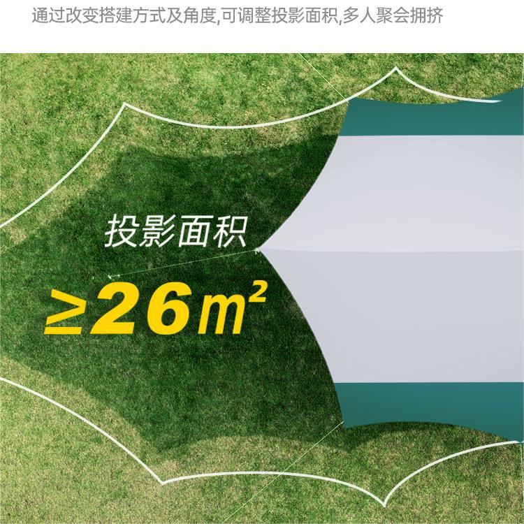 Explorer Canopy Tent Vinyl Sun Protective Windproof Outdoor Hexagonal Large Awning Camping Equipment Camping Picnic