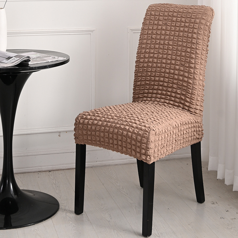 [Elshi] Wish Amazon E Bay Cross-Border Seersucker Solid Color Elastic Chair Cover Household Hotel Europe and America