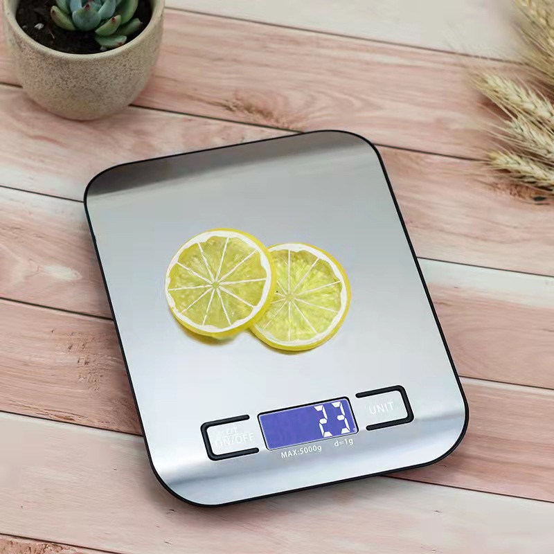 Stainless Steel Electronic Kitchen Scale 5kg Baking Food Scale Cross-Border E-Commerce Amazon Kitchen Electronic Scale Gram Weight Scale