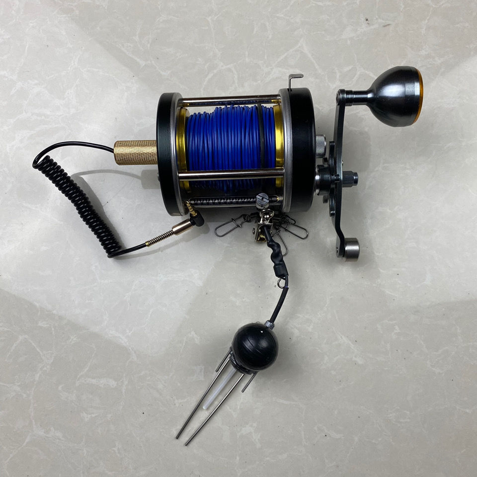 【】可视锚鱼套装明洋鼓轮配件高清浑水高灯摄像头探鱼器神器