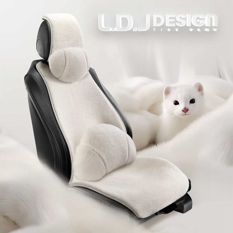 car cushion winter plush seat ferret fur warm women‘s car car mats half pack seat cover rear seat cushion