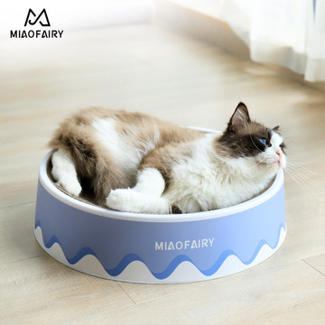 猫猫用品可替换瓦楞纸猫抓板窝圆形猫窝蹭痒猫咪玩具猫抓盆猫爪板