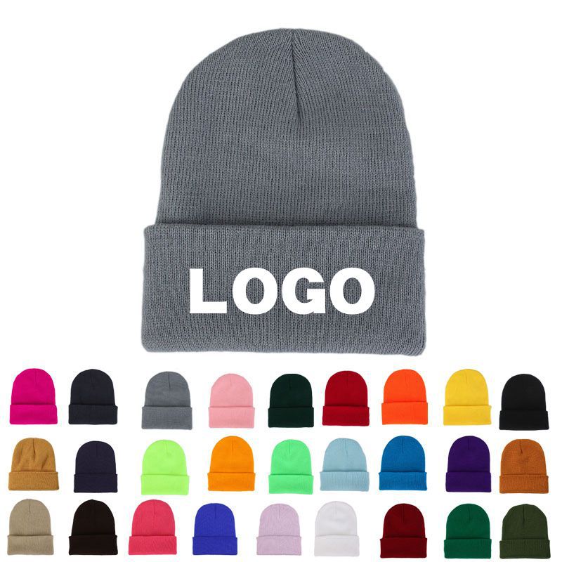 Hot Sale US General Election LET'S Go Brandon Embroidery Knitted Hat Woolen Cap Warm Beanie Hat Autumn and Winter Hat