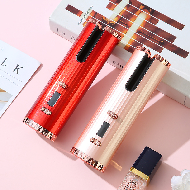 跨境直供批发无线充电卷发棒电动美发器全自动旋转便携式卷发器