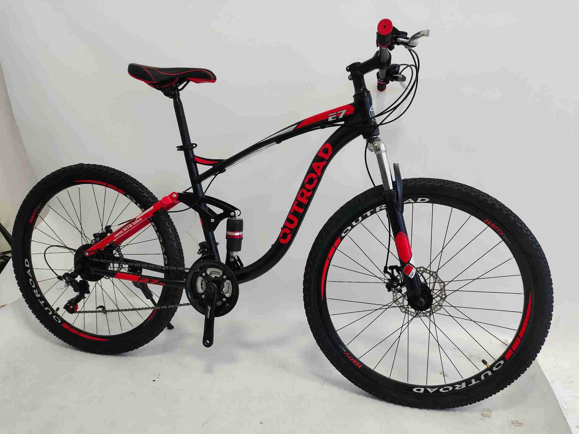 特价外贸库存山地自行车成人变速男双减震碟刹赛车越野软尾