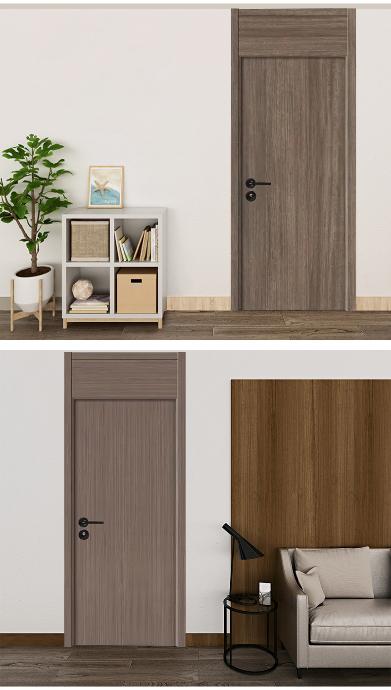免漆实木复合门一门到顶静音隔音卧室房间木门家居生态喷漆门