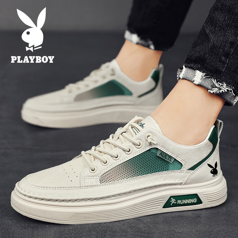 花花公子2024男鞋板鞋男士休闲鞋男款小白鞋子夏季透气新款网面鞋