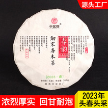 2023年普洱生茶饼头春茶叶云南勐海勐宋乔木茶357克中宏茶厂批发