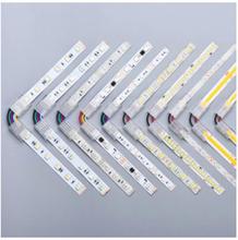 4pin水晶透明裸板2p I型幻彩双色温COB灯条免焊L转角带线6p连接器
