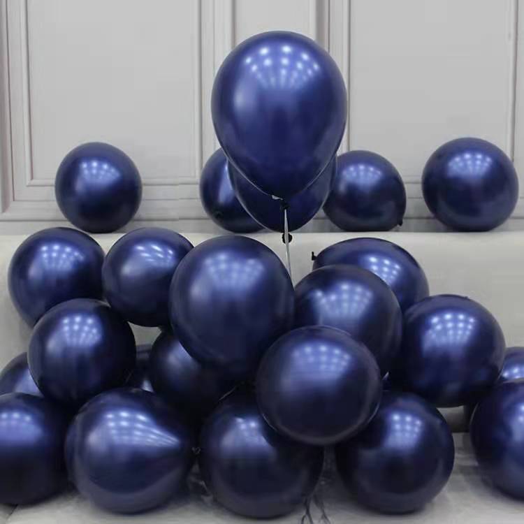 跨境热卖夜蓝色海军风蓝色主题气球链套装墨蓝色气球节日派对装饰