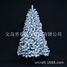 厂家直销纯PVC植绒圣诞树 雪树  尺寸可做180cm可打样批发