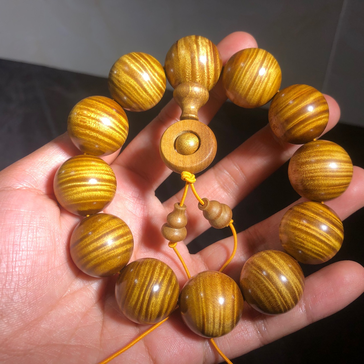 0大叶楠佛珠手串手链木质文玩工艺品