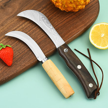 厂家现货不锈钢香蕉刀菠萝刀小弯刀削皮刀韭菜刀菠萝蜜刀割菜刀