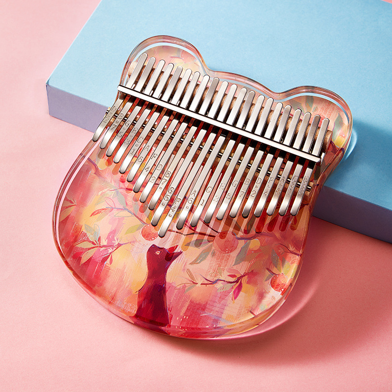 zani17音拇指琴水晶透明卡林巴21音手指琴kalimba拇指钢琴小乐器