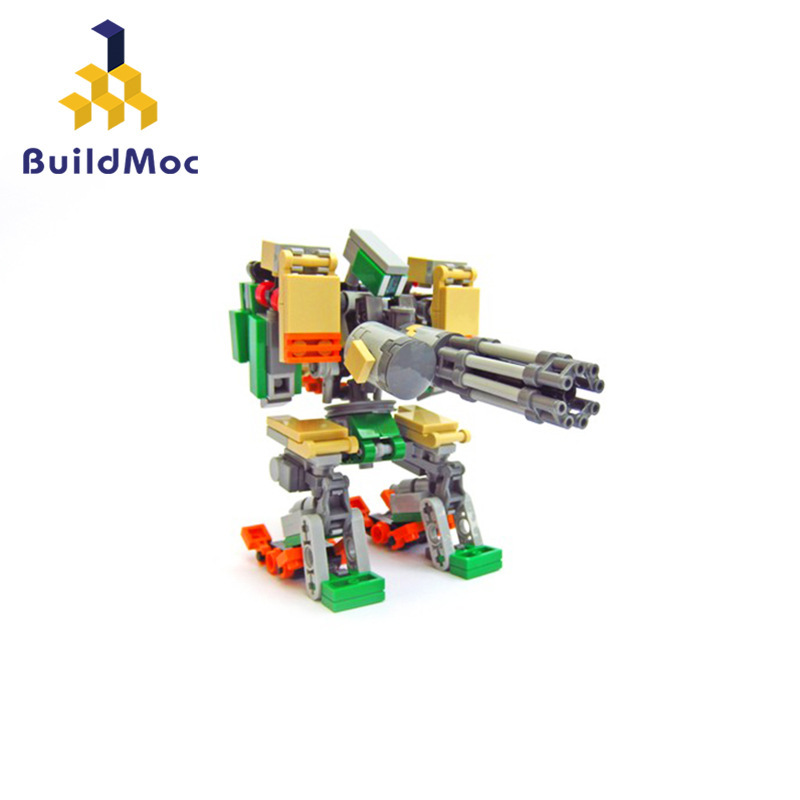 buildmoc moc-65928兼容乐高小颗粒积木机器人堡垒拼搭积木玩具
