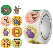 500贴/卷卷贴奖励鼓励贴纸儿童励志幼儿园小学小红花可爱动物标签
