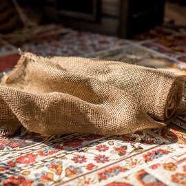 14%麻布片 户外训练专用工兵麻布片中纹黄麻布 包边50*75cm深圳市￥5