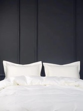 120支埃及长绒棉白色床单四件套纯色简约五星级酒店床上用品