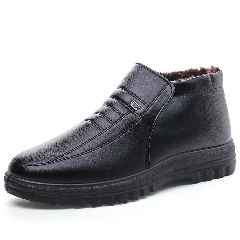 Men's Winter Cotton Shoes for Warmth plus Fleece Non-slip