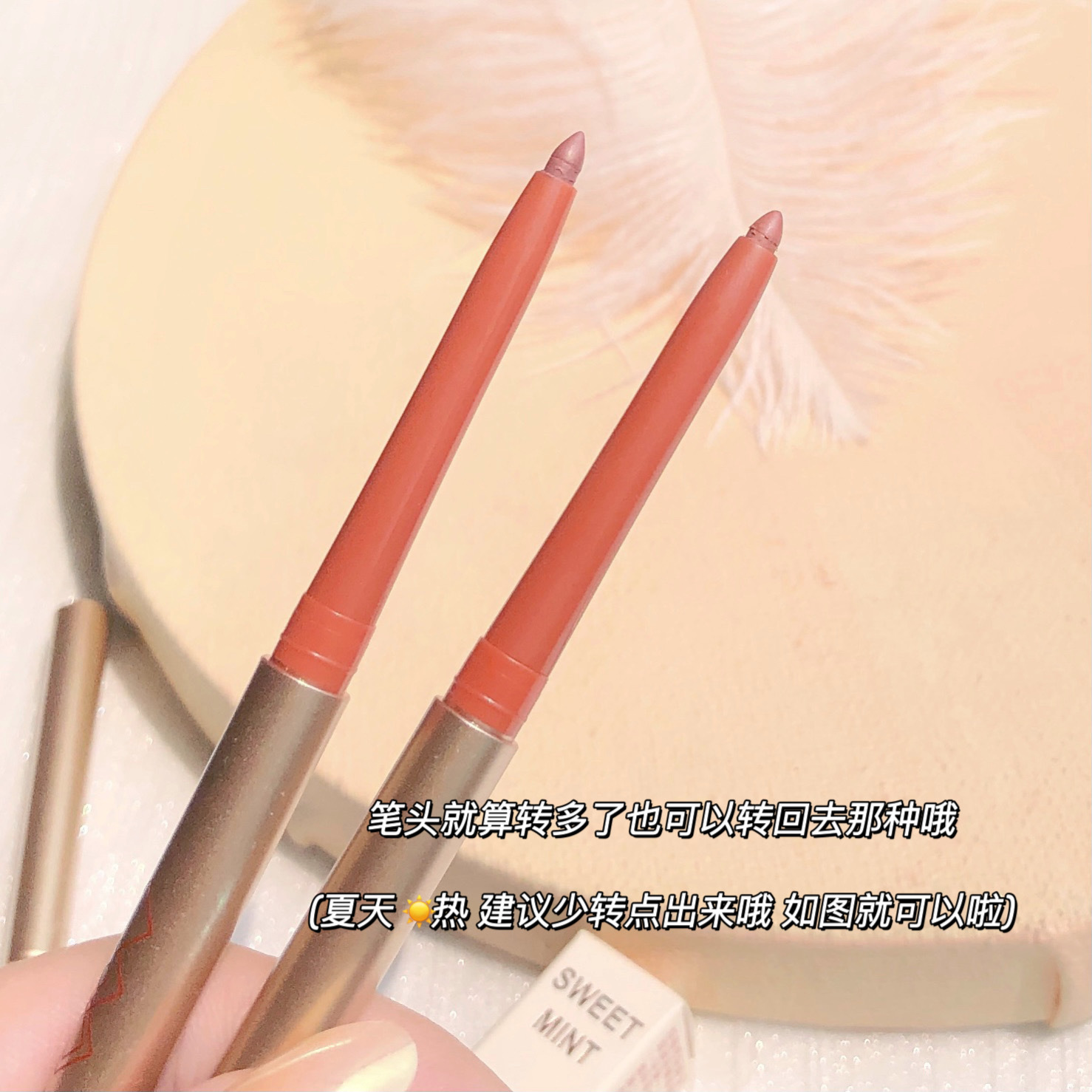 Sweetmint Thread Carving Lip Liner Nude Matte Lipstick Pen Outline Lip Shape Full Lips Waterproof Not Easy to Fade