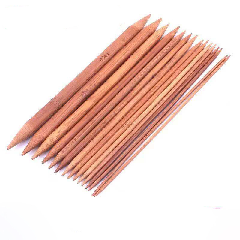 碳化竹针毛线针棒针粗针/织毛衣针编织工具/围巾帽子针套装 包邮