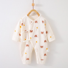 婴儿连体衣a类纯棉新生儿0-6月衣服宝宝绑带和尚服安阳婴童服装