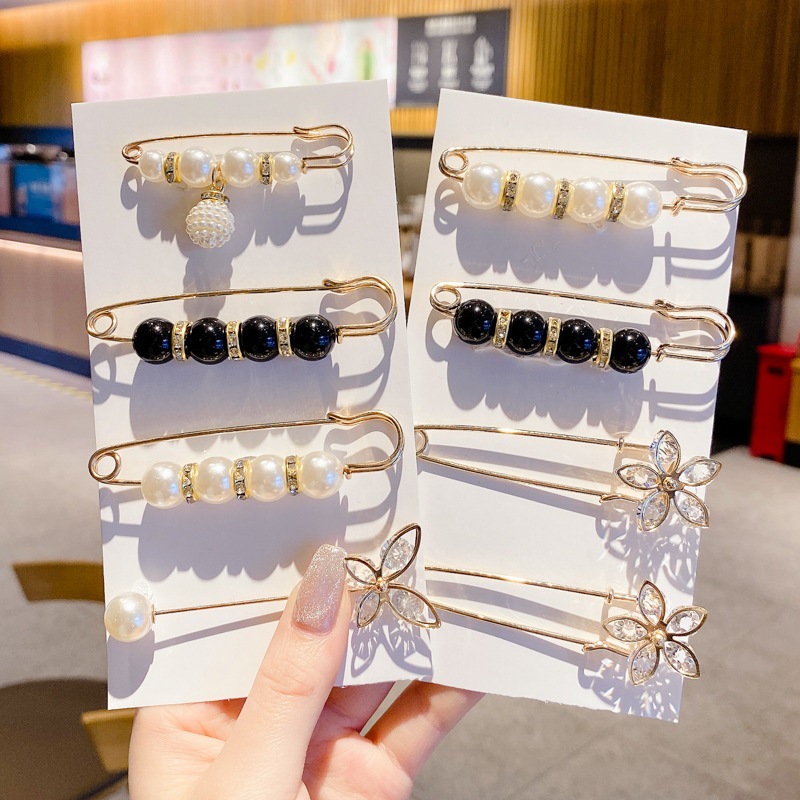 迷你珍珠胸针扣衬衫衣服固定扣针高档胸针女百搭可爱日系装饰品扣