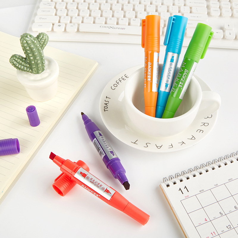 油性彩色大双头宝克8/12色记号笔 大头笔 彩色记号笔广告笔马克笔