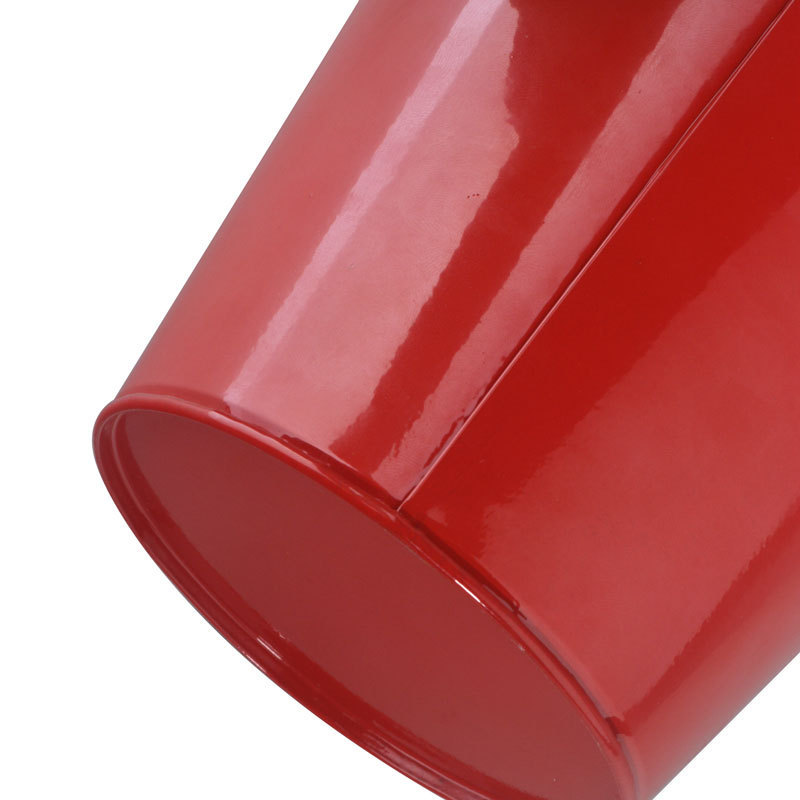 工厂大量批发圣诞红色铁皮花桶铁皮花盆仿真花装饰花器创意型花筒