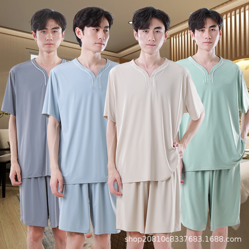 汗蒸服男女款冰凉丝曲水浴服浴衣短款冰丝按摩水疗足疗服兰亭睡衣
