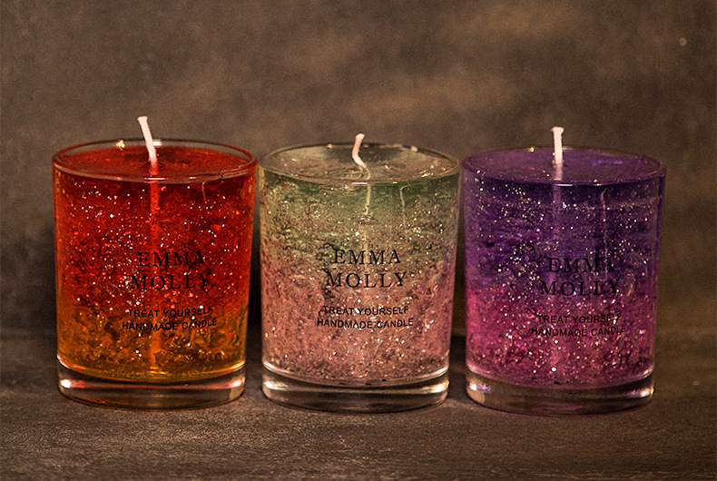 艾玛莫莉香薰蜡烛果冻蜡透光星空精油非安神助眠创意浪漫生日礼物