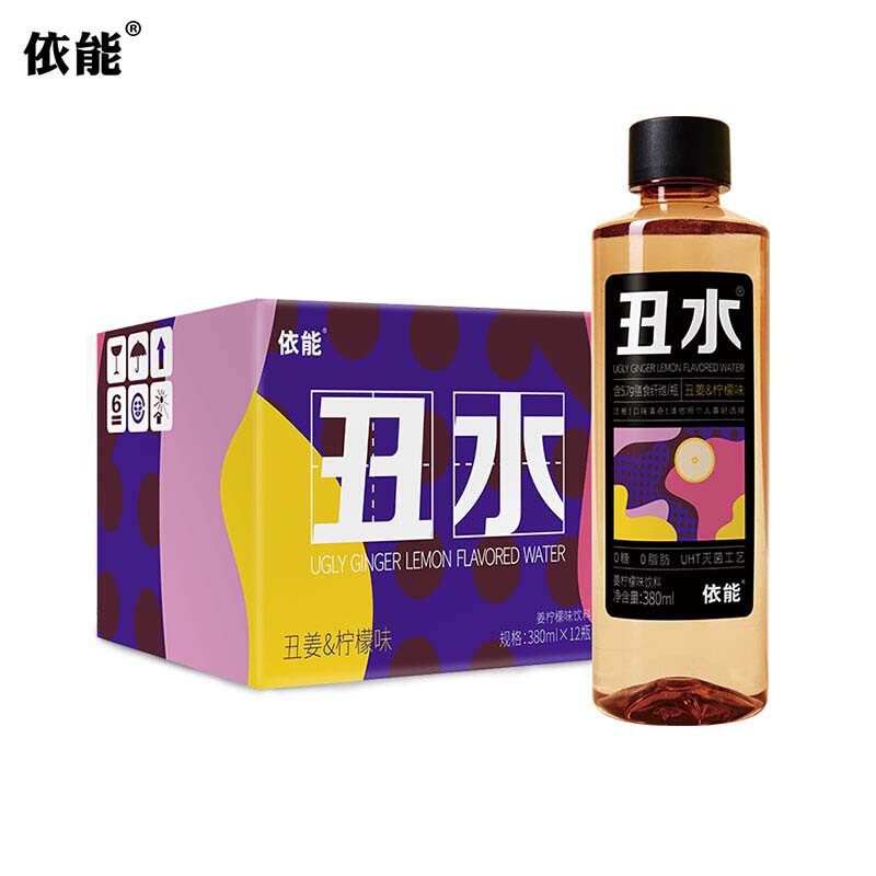 依能丑水万圣节限定南瓜板栗味果味瓶装饮料380ml整箱