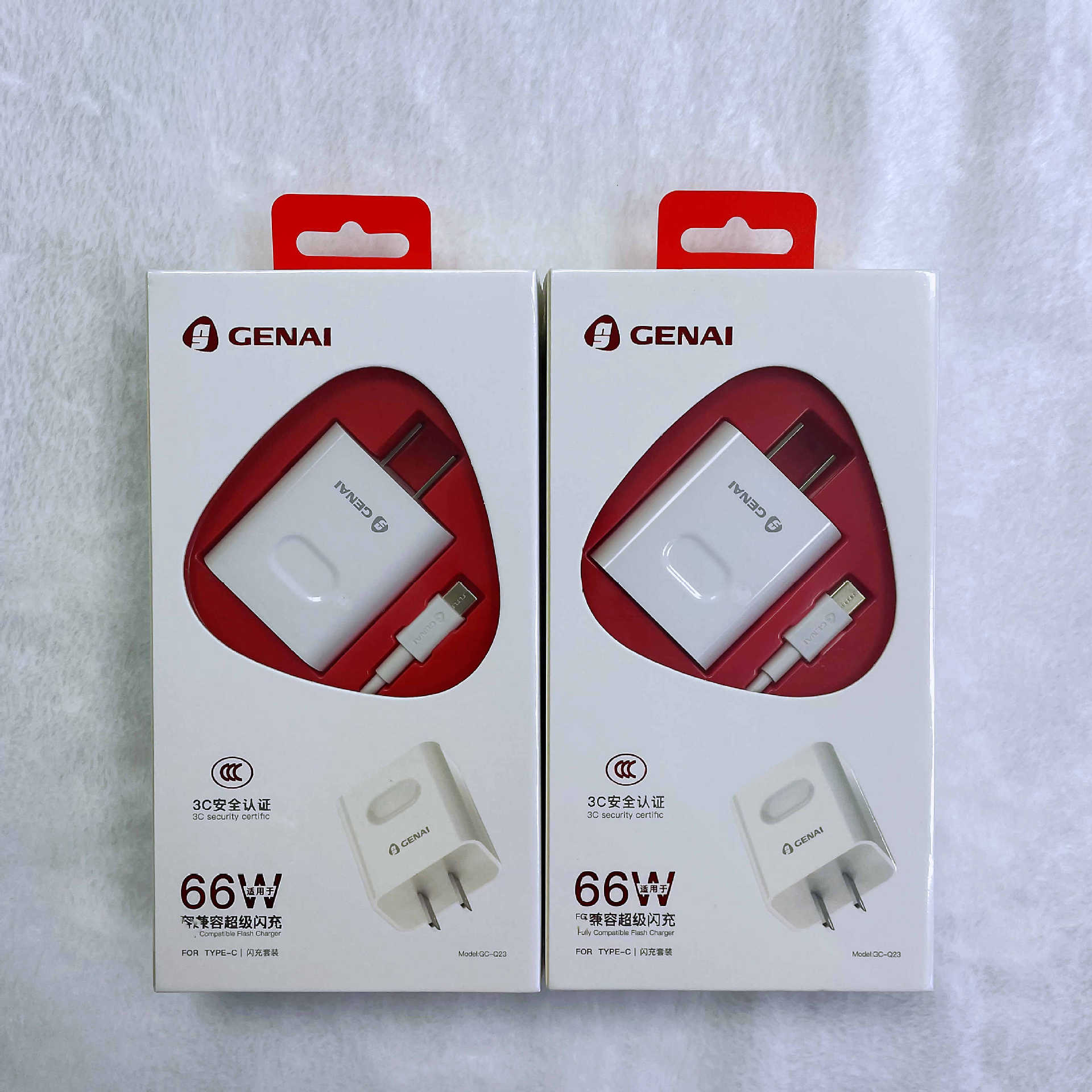 Genai 3c Charger Set for Apple Huawei 66W Super Fast Charge Mobile Phone Accessories Data Cable Charging Plug