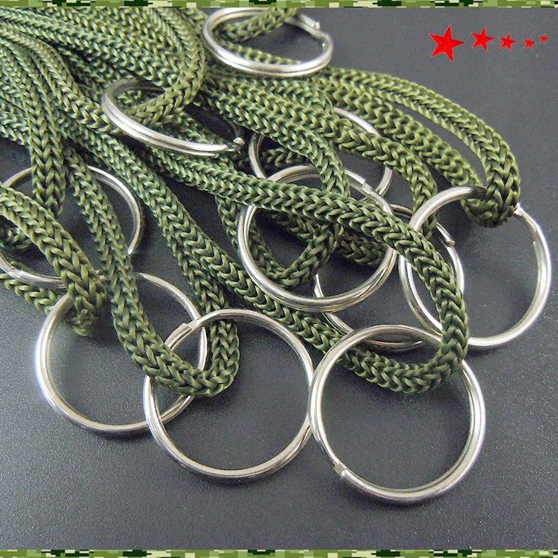 老人钥匙绳编织钥匙链户外钥匙带怀旧军款钥匙绳扣尼龙老式纲绳