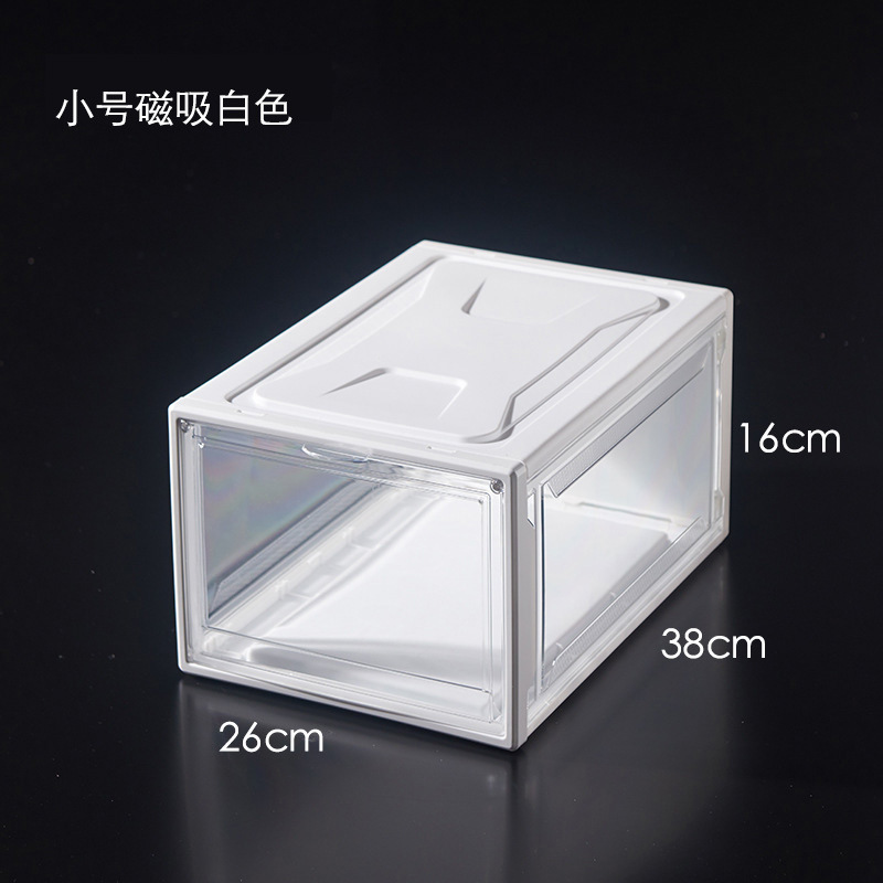 Assembled Internet Celebrity Thick Magnetic Suction Shoe Box Transparent Open Basketball Sneakers Storage Box Storage Fantastic Shoes Wall Tide