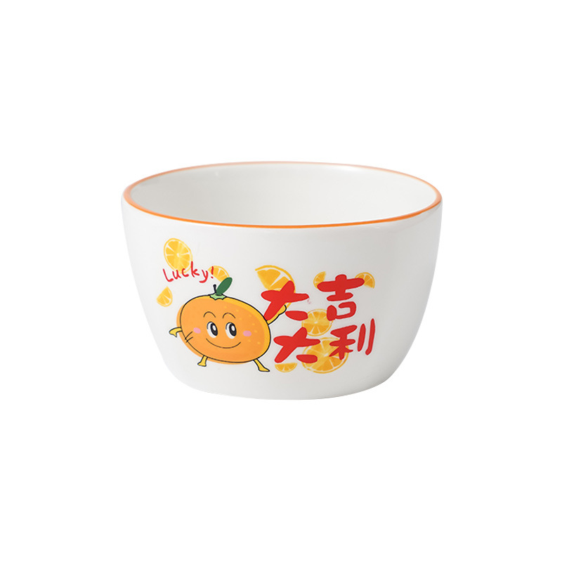 Lucky Ceramic Tableware Bowl and Chopsticks Set Bowl Set Gift Box Creative Opening Activity Gift Business Gift Wholesale