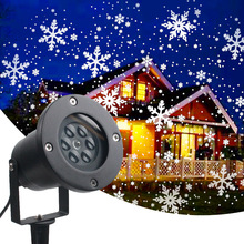 新款圣诞雪花投影灯LED户外草坪花园圣诞装饰灯暴风雪投影灯