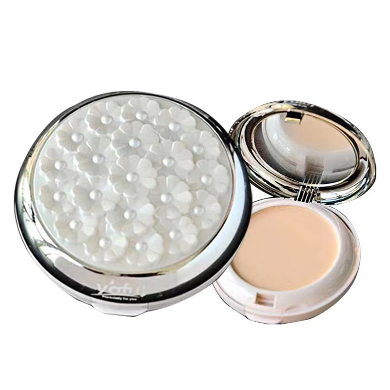 雅芙匀皙沁润亮皙无瑕粉饼1113两用粉饼闪粉保湿定妆遮瑕双层干湿