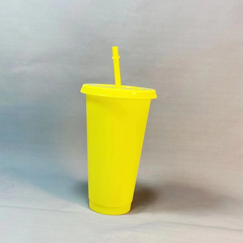 Factory New Temperature-Sensitive Cold Color-Changing 710 Large Capacity Pp Plastic Sippy Cup Wholesale Logo Drink Cup